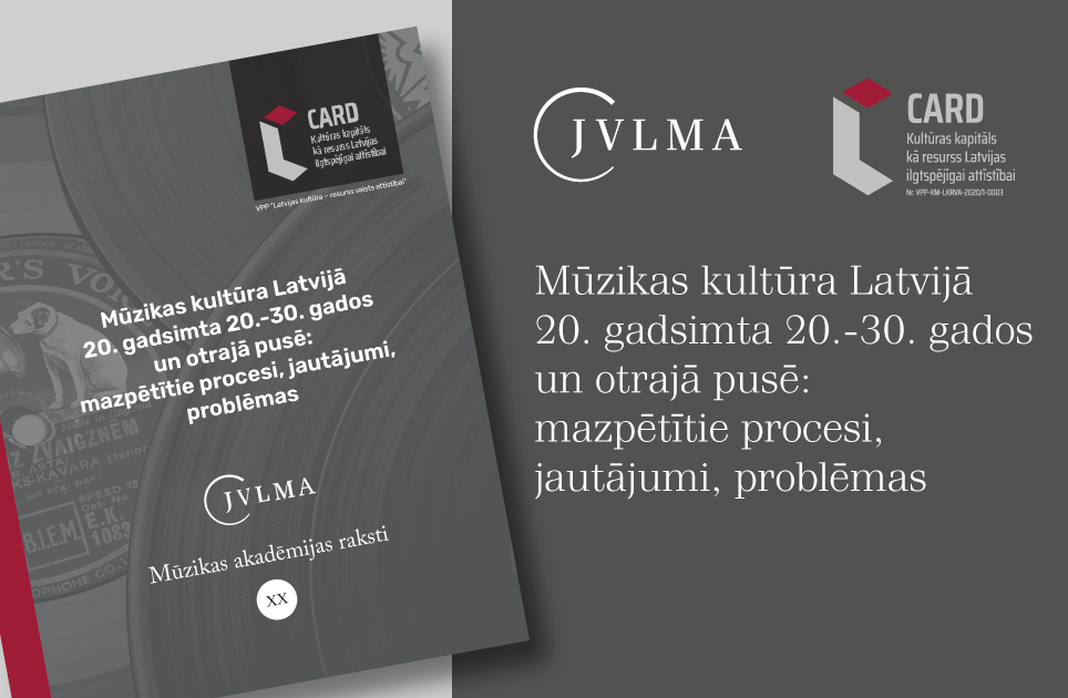 Ināra Jakubone. Komponistu jaunrade Latvijā 20. gadsimta 20.-30.gados: kultūrpolitika un modernisms. Preses naratīvs un konteksti