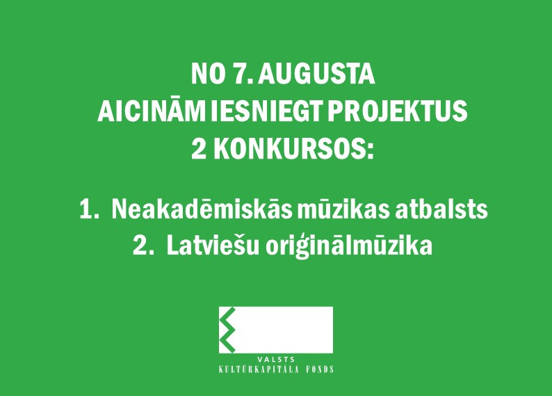 Valsts kultūrkapitāla fonds aicina iesniegt pieteikumus 2 mērķprogrammās