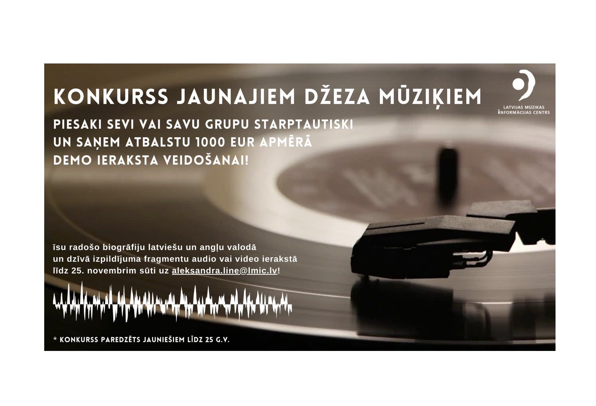 LMIC izsludina pieteikšanos konkursā JAUNAIS DŽEZA MŪZIĶIS 2024