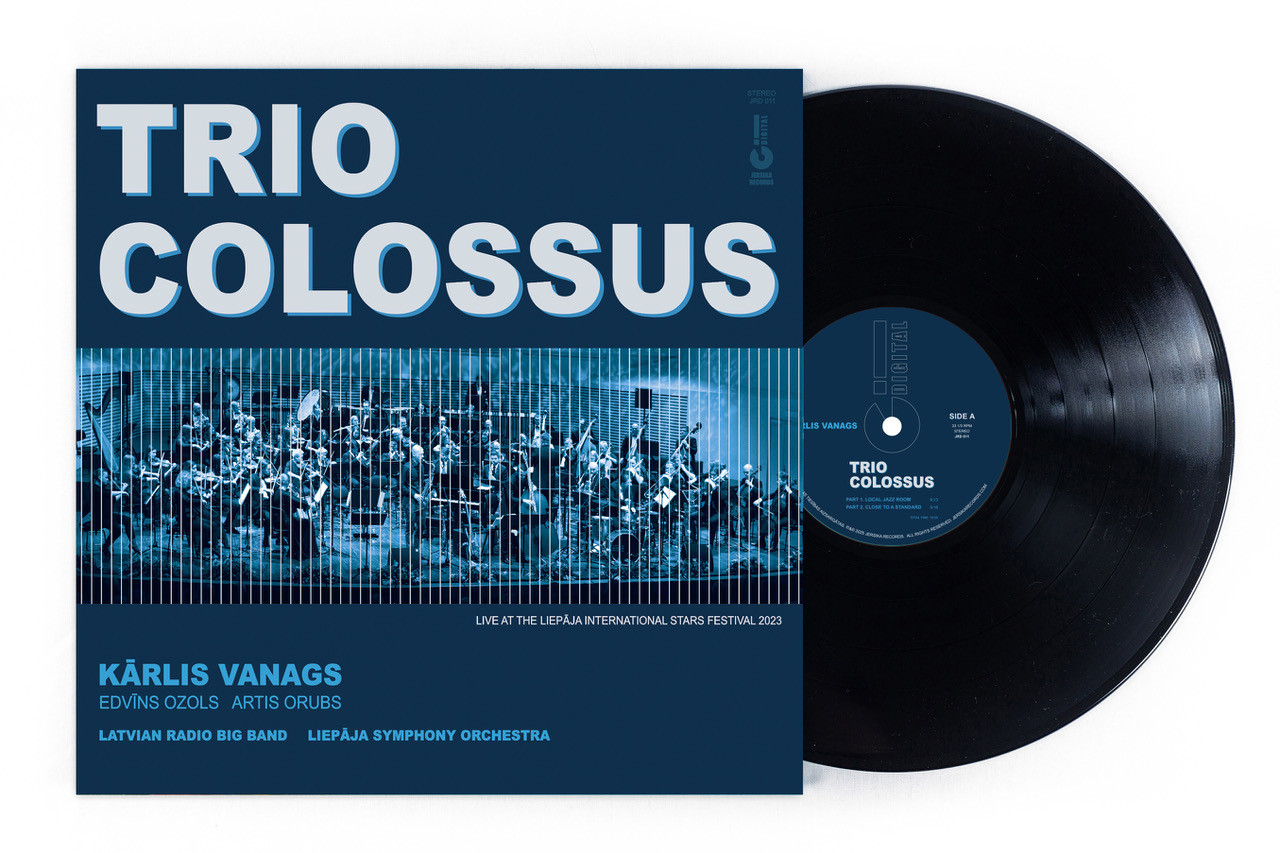 Klajā nākusi saksofonista Kārļa Vanaga trio, Latvijas Radio bigbenda un Liepājas Simfoniskā orķestra kopīgi ieskaņotā vinila plate “Trio Colossus”